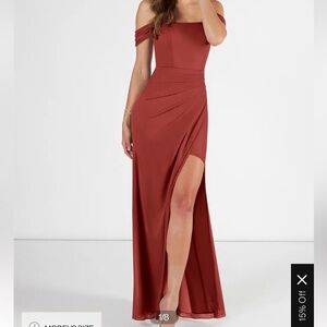 Azazie Kit Terracotta Bridesmaid Dress